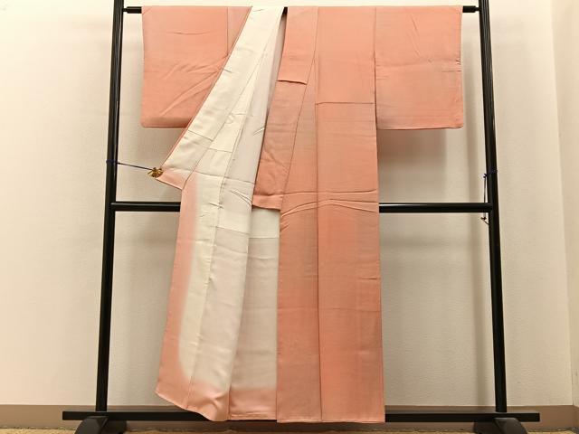 平和屋着物■本草木染作家 圓啓 小紋 霞文 暈し染め 正絹 逸品 BAAY6760hj