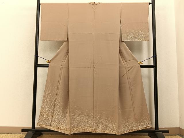 平和屋着物■訪問着 寿光織 霞文 金銀糸 正絹 逸品 BAAY6768hj