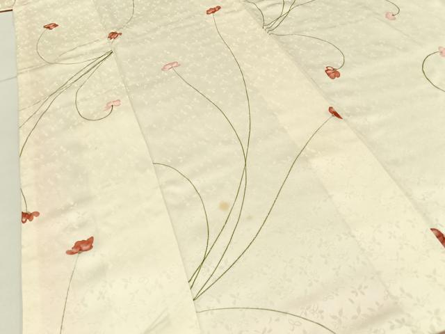 平和屋着物■上質な小紋 草花文 金彩 正絹 逸品 BAAY6775hj