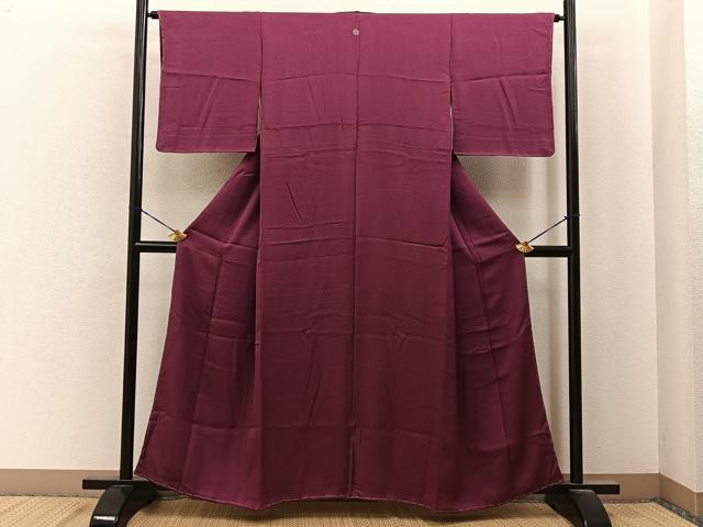 平和屋着物■上質な色無地 浅蘇芳色 正絹 逸品 未使用 BAAY6823hj