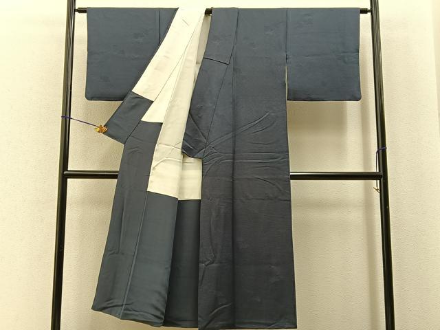 平和屋着物■上質な色無地 楓地紋 褐返色 正絹 逸品 BAAY6842hj