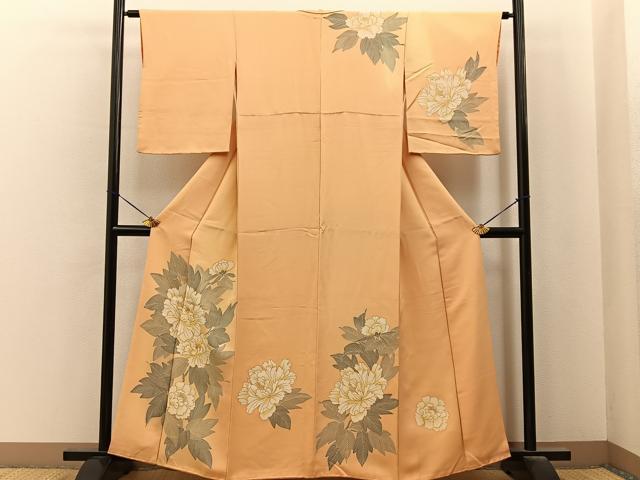 平和屋着物■訪問着 刺繍 牡丹 金彩 正絹 逸品 BAAY6902hj