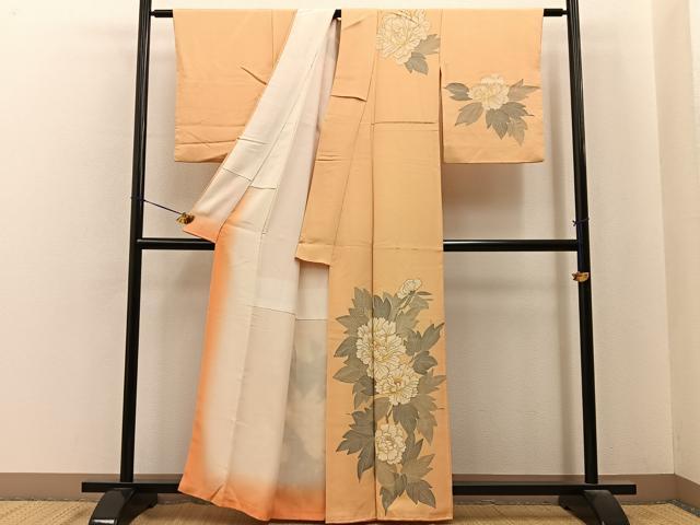 平和屋着物■訪問着 刺繍 牡丹 金彩 正絹 逸品 BAAY6902hj