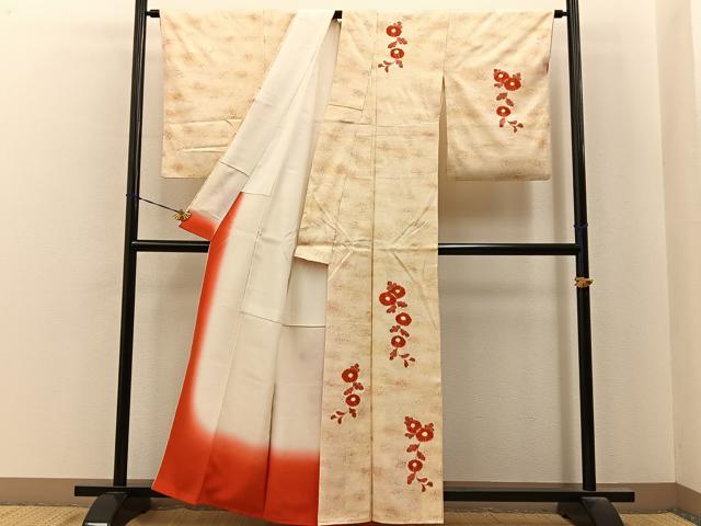 平和屋着物■訪問着 絞り 駒刺繍 万寿菊 正絹 逸品 BAAY6913hj