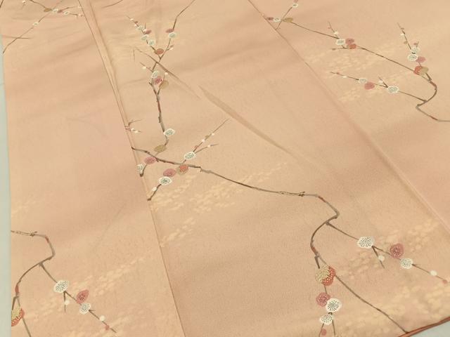 平和屋着物■上質な小紋 枝梅文 金彩 正絹 逸品 BAAY6945hj