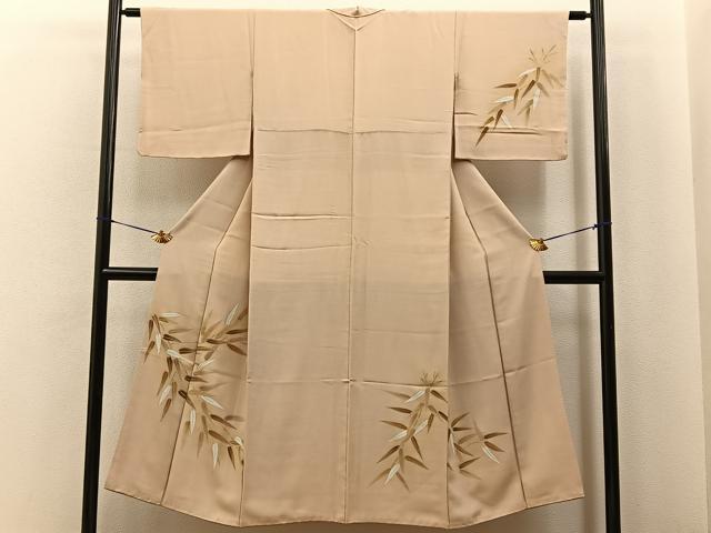 平和屋着物■訪問着 草葉文 暈し染め 金彩 正絹 逸品 BAAY6957hj