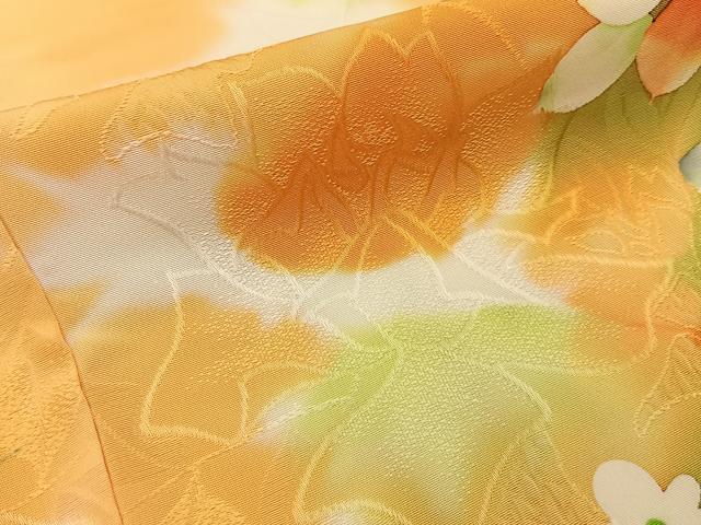 平和屋着物■上質な小紋 枝花文 暈し染め 正絹 逸品 未使用 BAAY6966hj