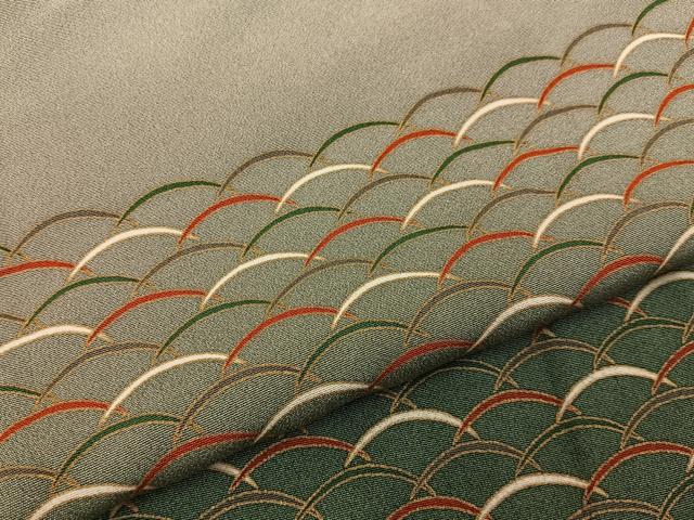 平和屋着物●訪問着 芝草文 暈し染め 金彩 ロング丈 正絹 逸品 BAAY6967hj