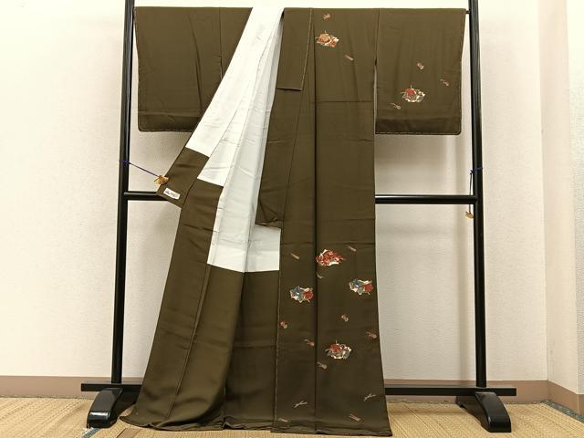 平和屋着物●訪問着 十二単 楽器文 金彩 やまと誂製 ロング丈 正絹 逸品 未使用 BAAY6982hj