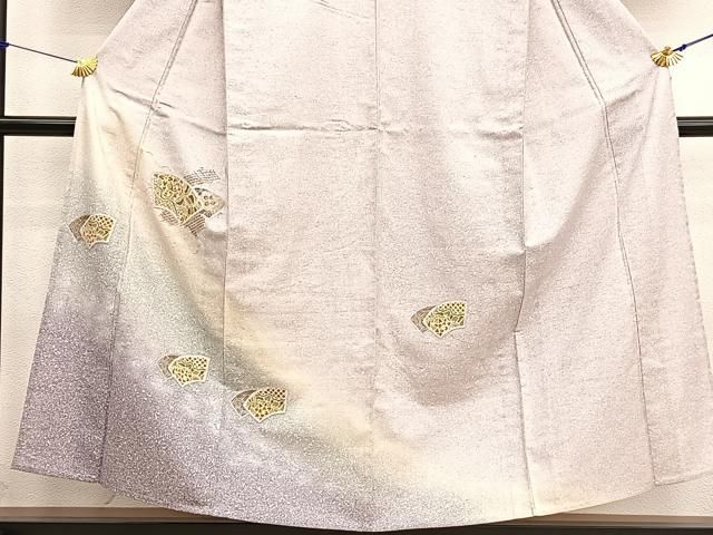 平和屋着物▽中国三大刺繍 スワトウ刺繍 総刺繍 訪問着 単衣 紬地 地紙宝相華 金彩 正絹 逸品 BAAY7346hv