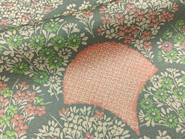 平和屋着物■上質な小紋 花青海波 正絹 逸品 BAAY8001hj
