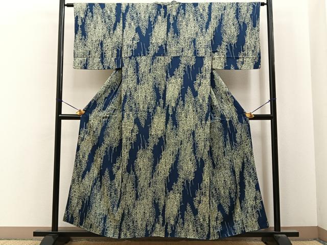 平和屋着物■上質な小紋 木立 正絹 逸品 BAAY8008hj