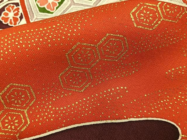平和屋着物■訪問着 重ね山吉祥花文 金彩 正絹 逸品 BAAY8015hj