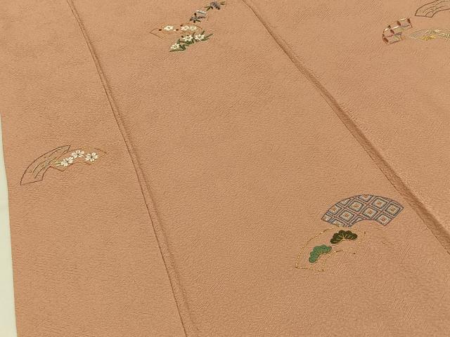 平和屋着物■訪問着 駒刺繍 総刺繍 地紙吉祥花文 金銀糸 正絹 逸品 BAAY8028hj