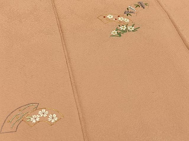 平和屋着物■訪問着 駒刺繍 総刺繍 地紙吉祥花文 金銀糸 正絹 逸品 BAAY8028hj