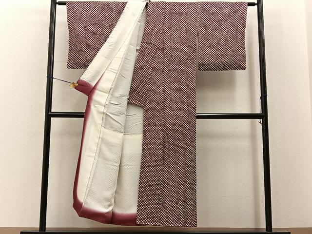 平和屋着物■上質な小紋 総絞り 正絹 逸品 BAAY8042hj