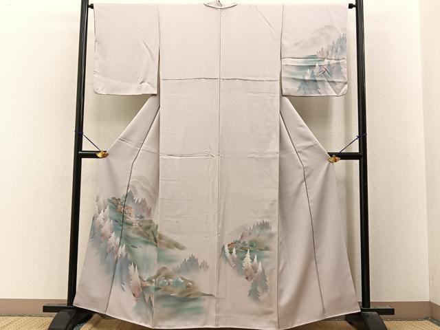 平和屋着物■訪問着 風景文 暈し染め 金銀彩 正絹 逸品 BAAY8045hj