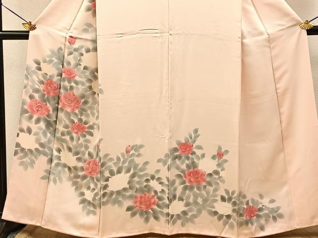 平和屋着物■訪問着 刺繍 薔薇 正絹 逸品 BAAY8047hj