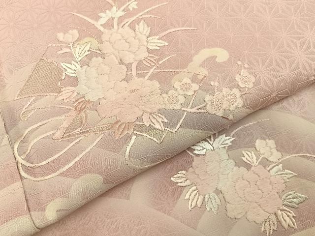 平和屋着物■訪問着 刺繍 立波冊子花文 暈し染め 正絹 逸品 未使用 BAAY8049hj