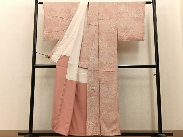 平和屋着物■江戸小紋 松皮菱寄せ小紋柄 正絹 逸品 BAAY8065hj