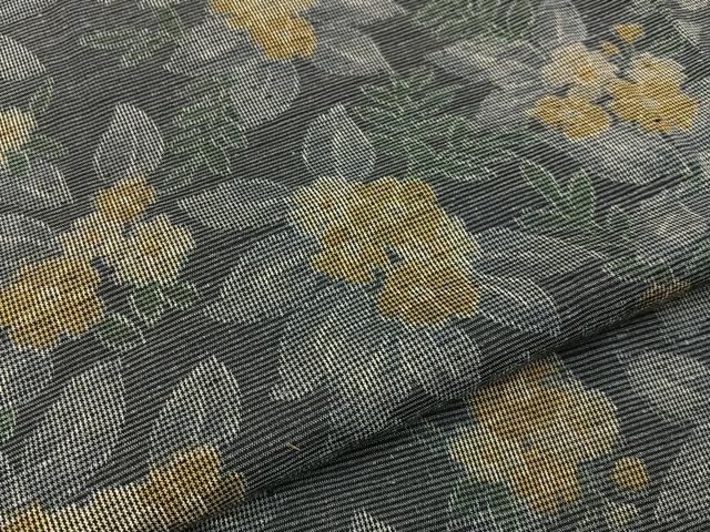 平和屋着物■上質な紬 小花尽くし 正絹 逸品 未使用 BAAY8076hj
