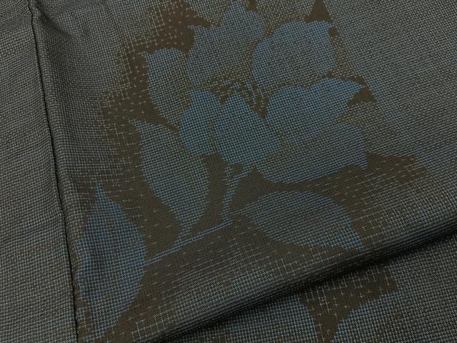 平和屋着物■本場大島紬 9マルキ 草花文 正絹 逸品 BAAY8077hj