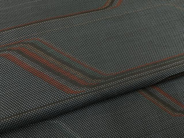 平和屋着物■本場大島紬 9マルキ 幾何学文様 正絹 逸品 未使用 BAAY8080hj