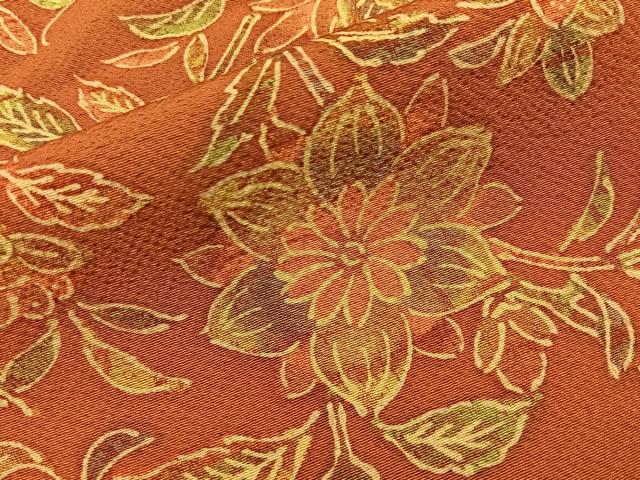 平和屋着物■上質な小紋 更紗花蝶文 正絹 逸品 BAAY8089hj