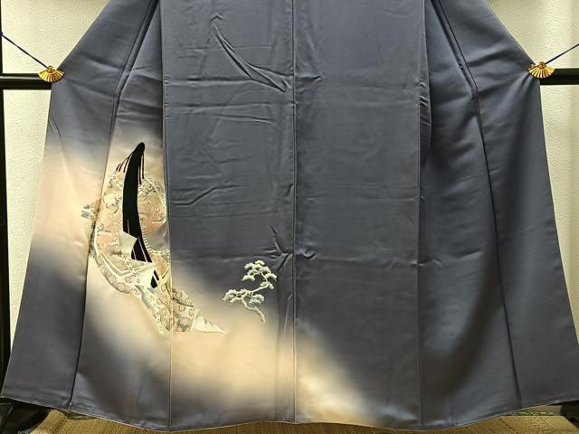 平和屋着物■豪華色留袖 総刺繍 十二単 暈し染め 銀糸 正絹 逸品 BAAY8093hj