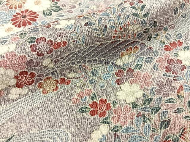 平和屋着物■上質な小紋 御所解文 暈し染め 金彩 正絹 逸品 BAAY8098hj