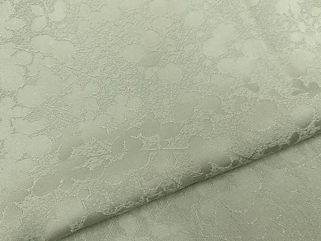 平和屋着物■上質な色無地 堅牢染 枝花地紋 蕎麦切色 反端付き 正絹 逸品 BAAY8105hj
