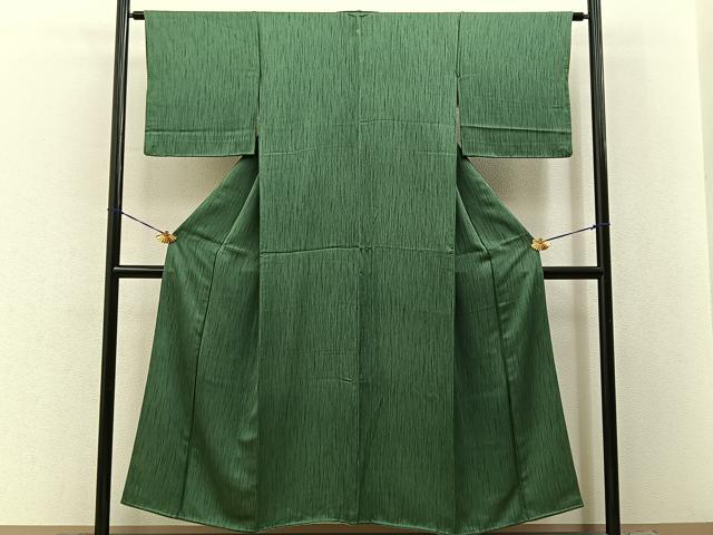 平和屋着物■上質な小紋 よろけ縞 正絹 逸品 BAAY8106hj