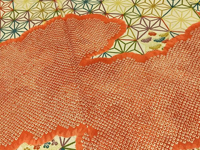 平和屋着物■訪問着 雲取鹿の子麻の葉文 正絹 逸品 BAAY8115hj