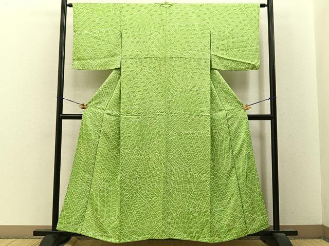 平和屋着物■上質な小紋 瓦文 正絹 逸品 BAAY8124hj