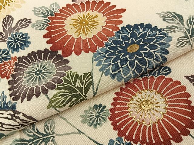 平和屋着物●訪問着 型染め 七宝菊文 暈し染め 金彩 正絹 逸品 BAAY8131hj