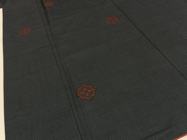 平和屋着物■本場大島紬 7マルキ 吉祥花菱文 正絹 逸品 未使用 BAAY8133hj