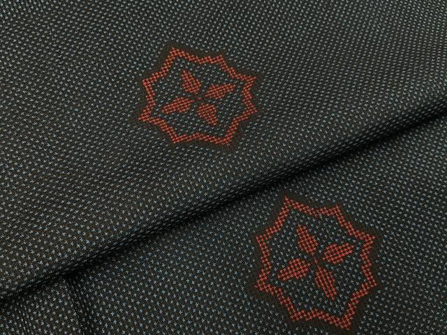 平和屋着物■本場大島紬 7マルキ 吉祥花菱文 正絹 逸品 未使用 BAAY8133hj