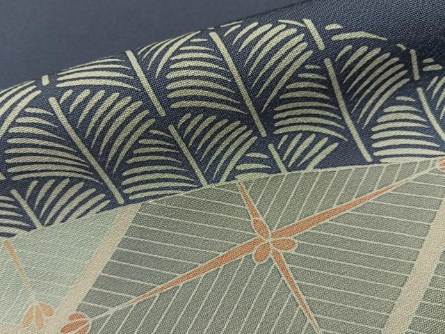 平和屋着物■訪問着 菱松葉文 正絹 逸品 BAAY8139hj