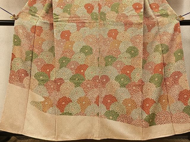 平和屋着物●訪問着 総絞り 菊尽くし 正絹 逸品 BAAY8150hj