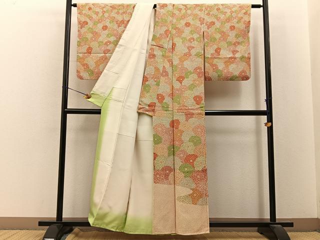 平和屋着物●訪問着 総絞り 菊尽くし 正絹 逸品 BAAY8150hj