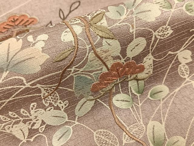 平和屋着物■中国三大刺繍 スワトウ刺繍 訪問着 雪輪松花文 暈し染め 正絹 逸品 BAAY8151hj