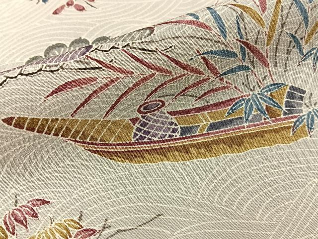 平和屋着物■上質な小紋 松竹梅 御所解文 正絹 逸品 BAAY8158hj
