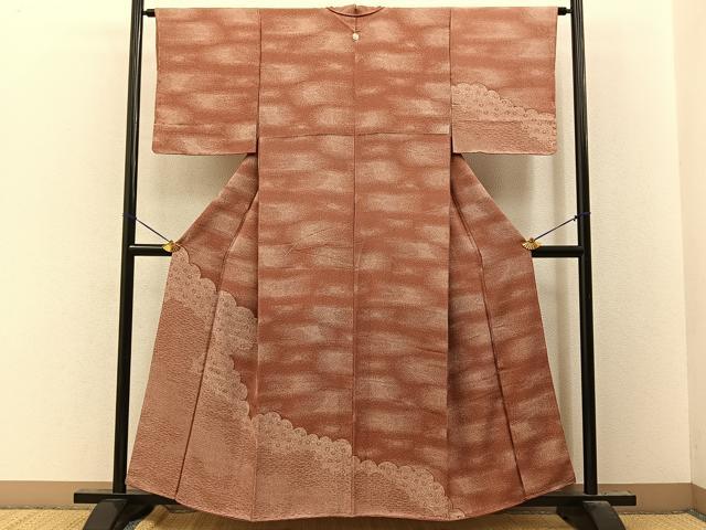 平和屋着物■訪問着 江戸小紋 雲取菊吉祥文 正絹 逸品 未使用 BAAY8159hj