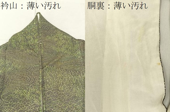 平和屋着物■江戸小紋 流水草花文 正絹 逸品 BAAY8163hj
