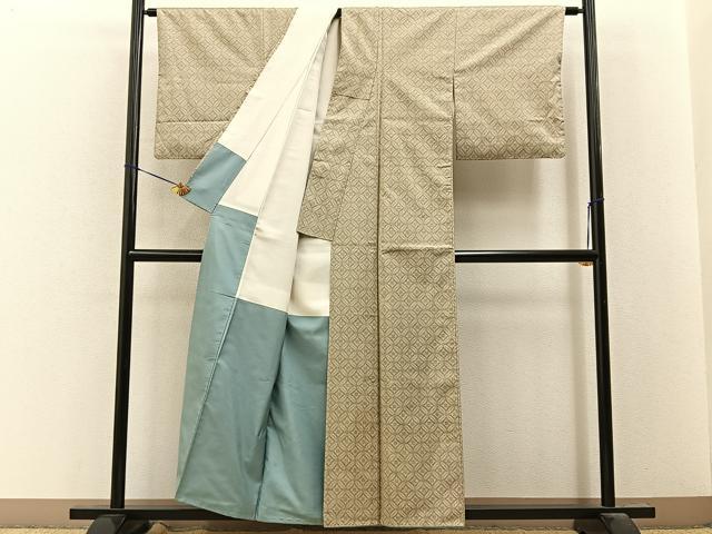 平和屋着物■本場大島紬 7マルキ 吉祥花菱文 正絹 逸品 BAAY8169hj