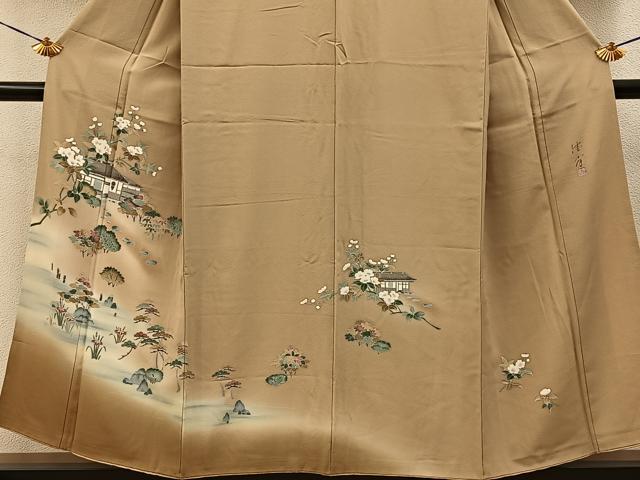 平和屋着物■訪問着 友禅 作家物 御所解文 暈し染め 正絹 逸品 BAAY8174hj