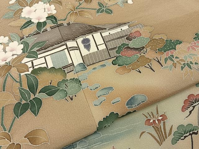 平和屋着物■訪問着 友禅 作家物 御所解文 暈し染め 正絹 逸品 BAAY8174hj