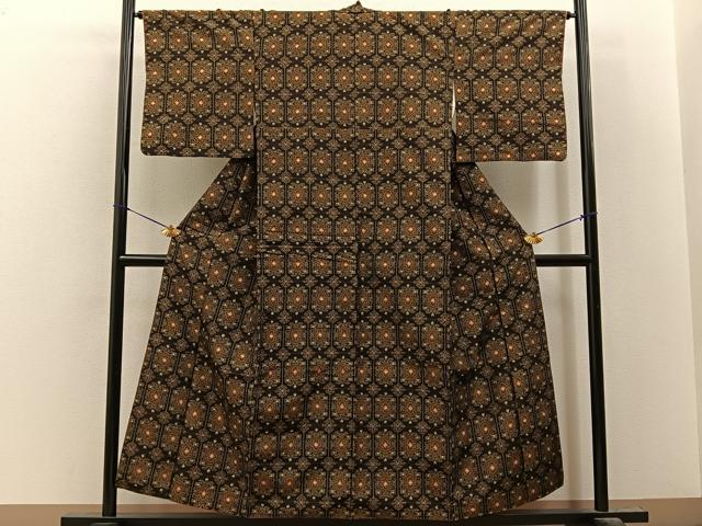 平和屋着物■上質な紬 宝相華 正絹 逸品 BAAY8176hj