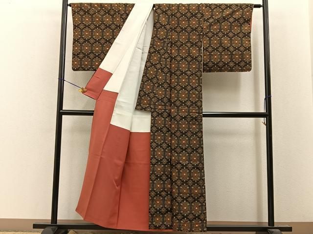 平和屋着物■上質な紬 宝相華 正絹 逸品 BAAY8176hj