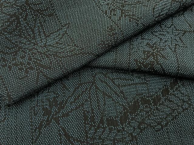 平和屋着物●本塩沢 風景草花文 正絹 逸品 BAAY8181hj
